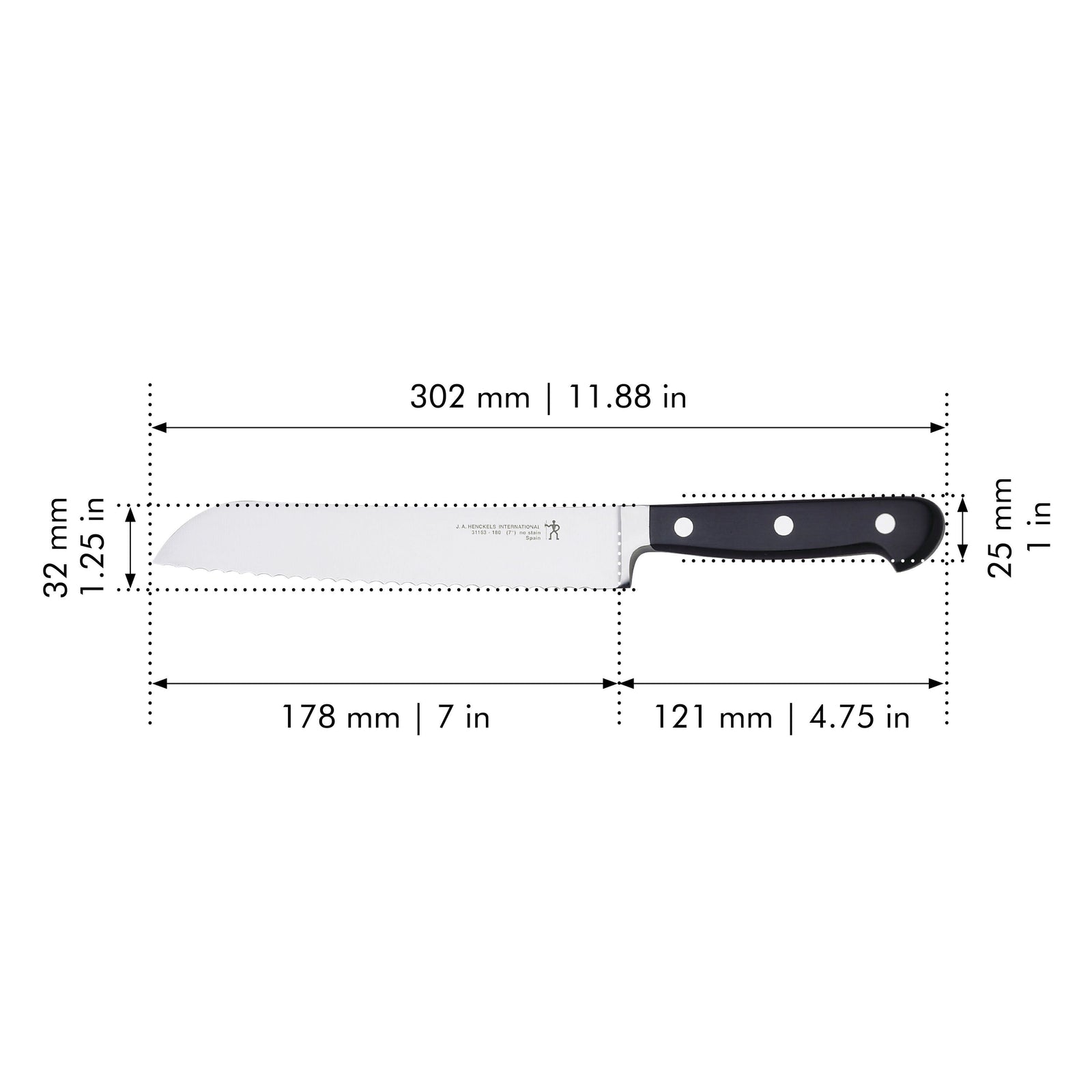 HENCKELS Classic 7 inch Bread Knife