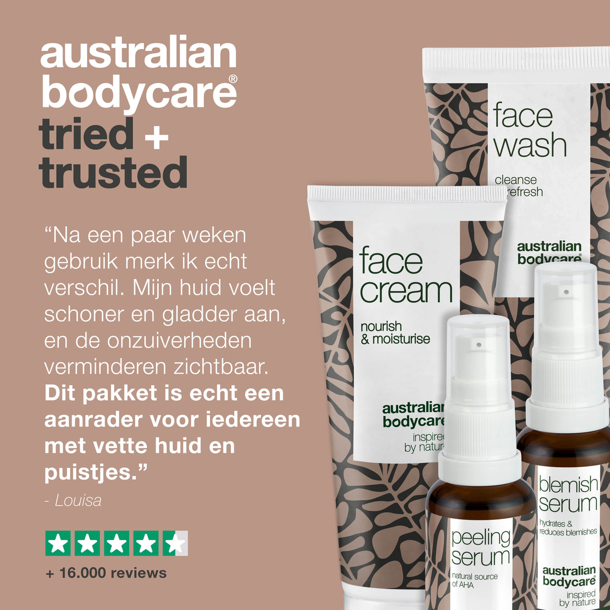 Anti Blemish Face Kit voor onzuivere huid en puistjes — Diepreinigende huidverzorging voor vette huid, puistjes en mee-eters