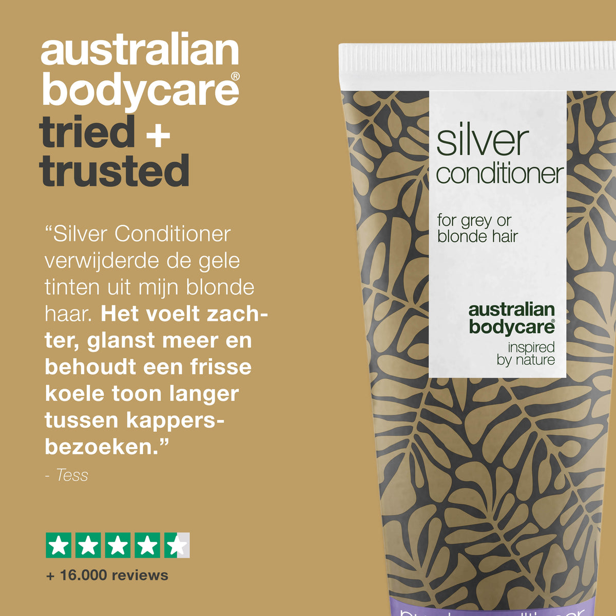 Silver Conditioner voor grijs en blond haar – Weg met geel — Conditioner met violette pigmenten neutraliseert geel in grijs en blond haar. Voedt, verzacht en geeft een prachtige koele glans.