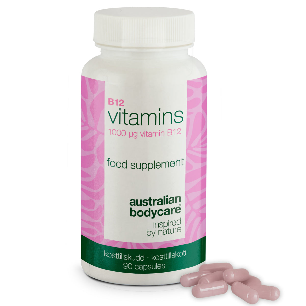 Vitamine B12 Voedingssupplementen– 90 Vegan Capsules, 1000 µg — Vitamine B12 met 1000 µg per capsule. 90 vegan capsules – ideaal voor 90 dagen. Ondersteunt energie en een plantaardig voedingspatroon.