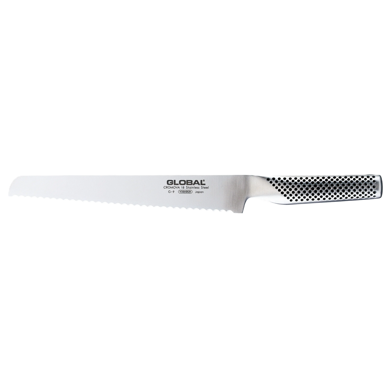 GLOBAL Bread Knife 22cm (8.5") – CROMOVA 18 Stainless Steel Serrated Blade