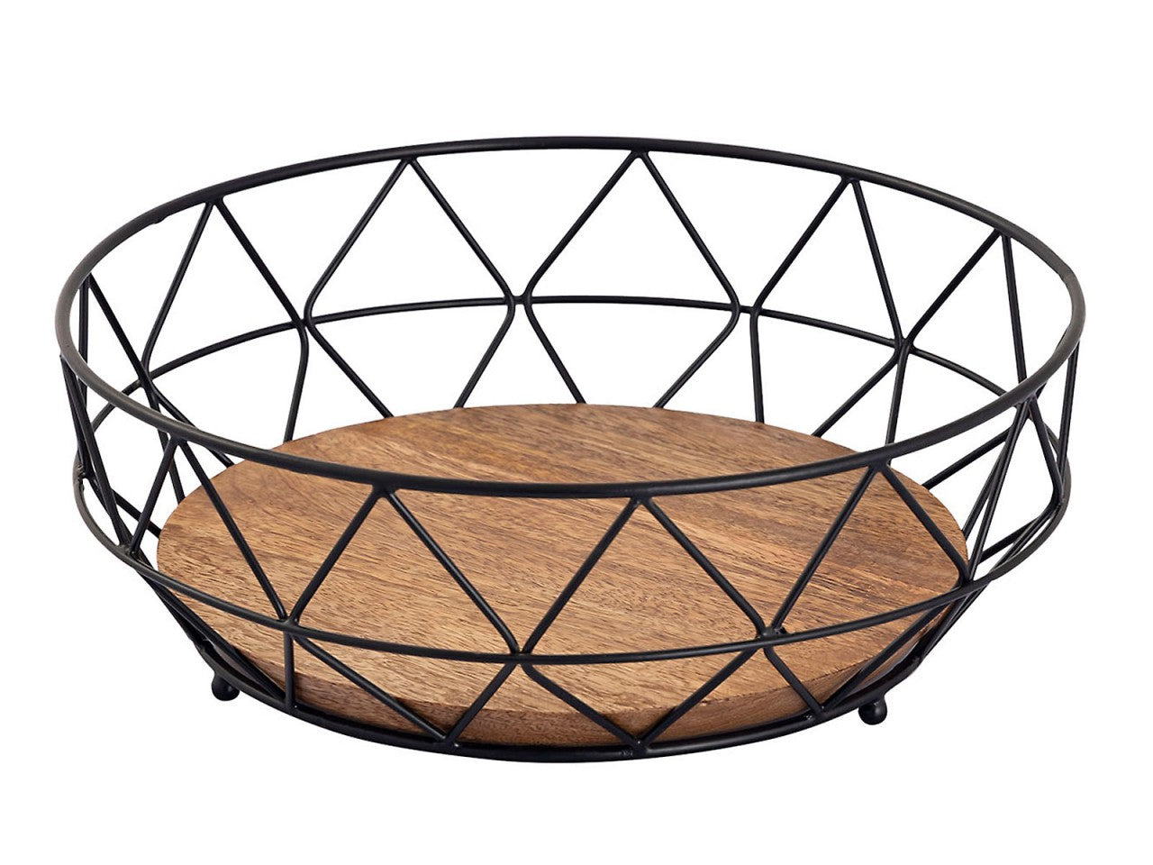 Frugtskål sæt 16 stk. ø28 cm – Neo, sort metal