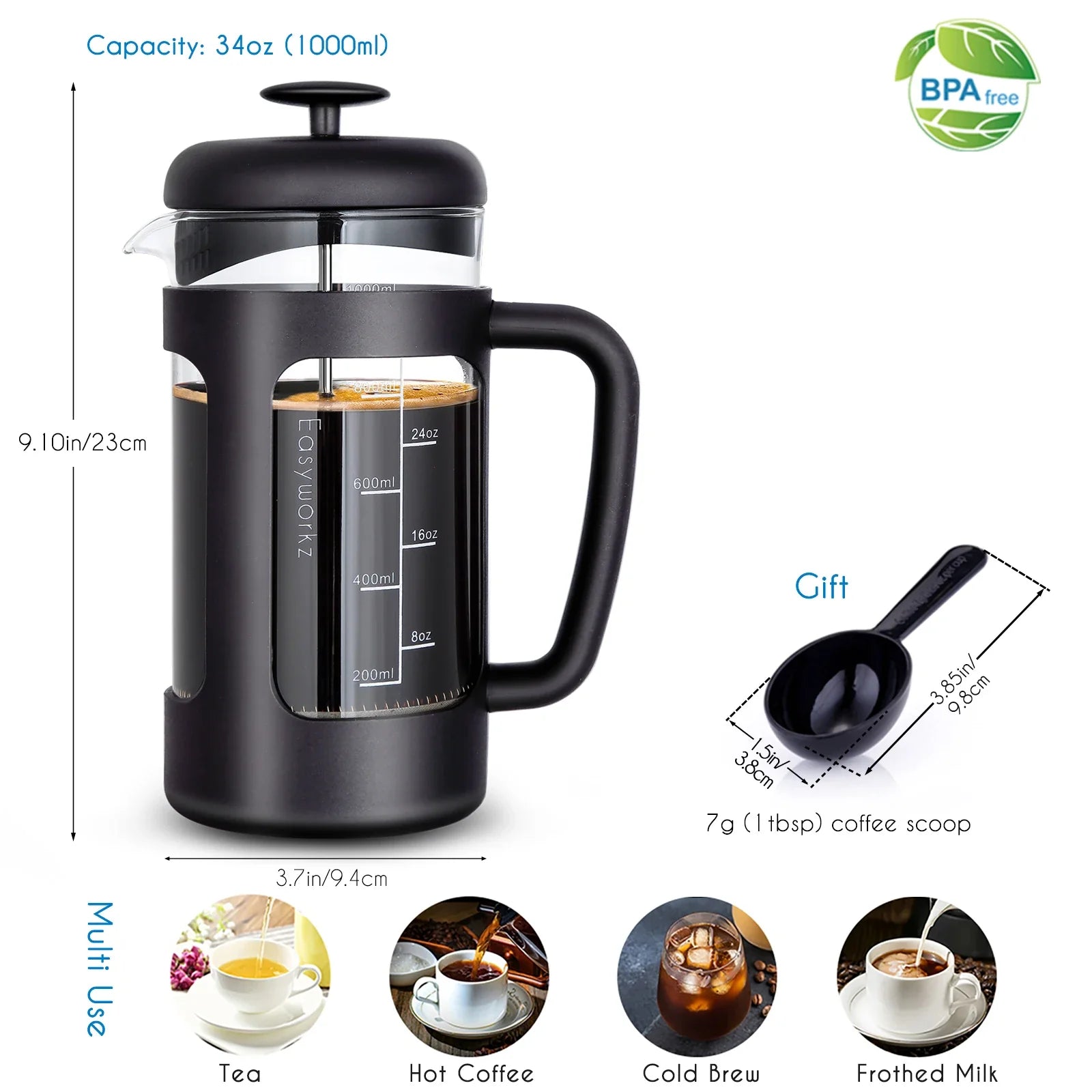 Borosilicate Glass French Press