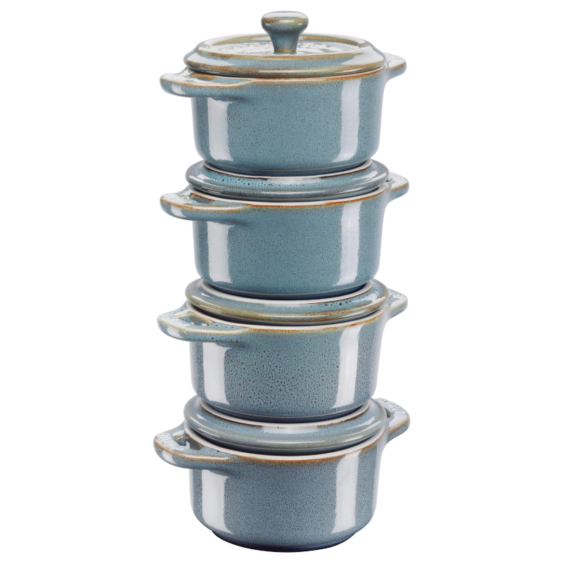 Zwilling Staub Mini Cocotte 10cm Lábas készlet - Kék (8 részes)