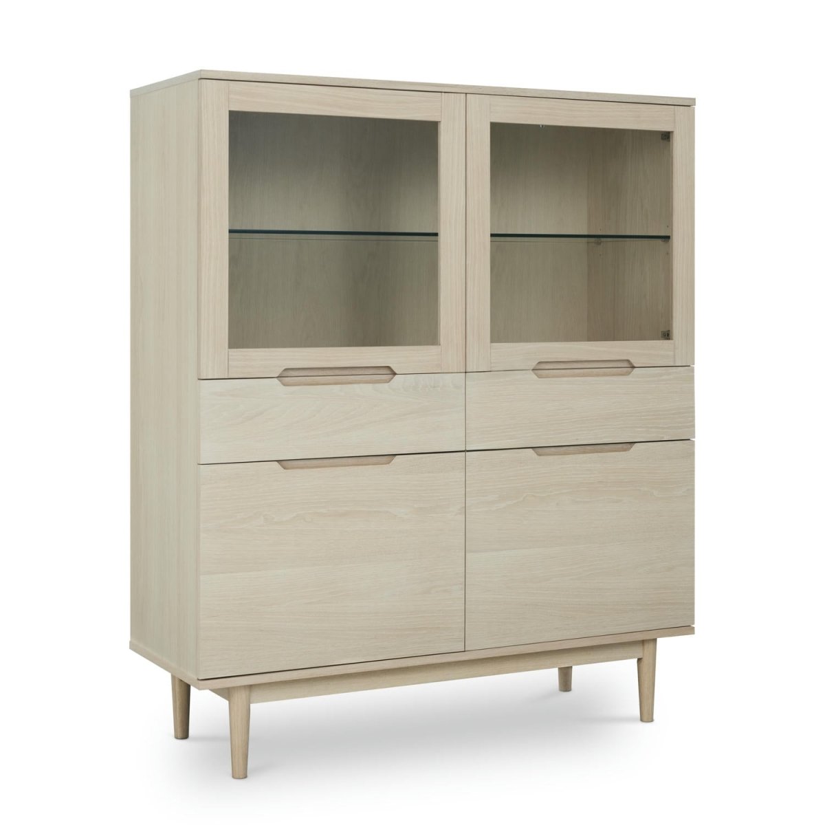 Highboard with LED Light Kerteminde - White Oil