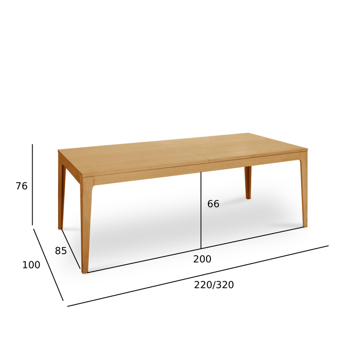 Rectangular Extendable Dining Table Kerteminde - Natural Oil