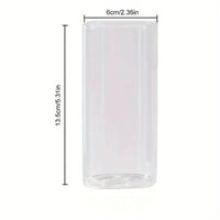 Glass Coffee Mug With Lid & Straw