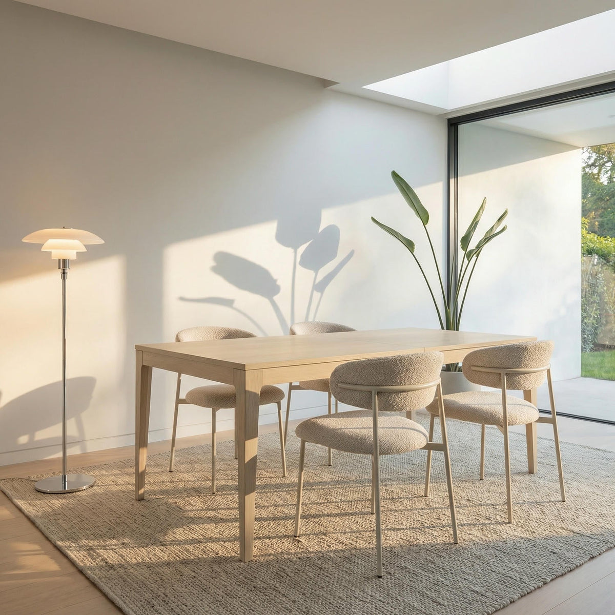 Rectangular Extendable Dining Table Kerteminde - White Oil