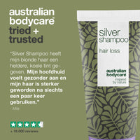 Silver Shampoo – Ondersteunt haargroei en verwijdert gele tonen — Neutraliseer gele tinten met Silver Shampoo. Versterkt en voedt het haar voor een stralende blonde of grijze look.