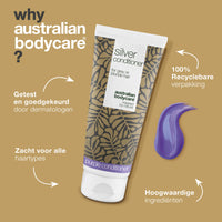 Silver Conditioner voor grijs en blond haar – Weg met geel — Conditioner met violette pigmenten neutraliseert geel in grijs en blond haar. Voedt, verzacht en geeft een prachtige koele glans.