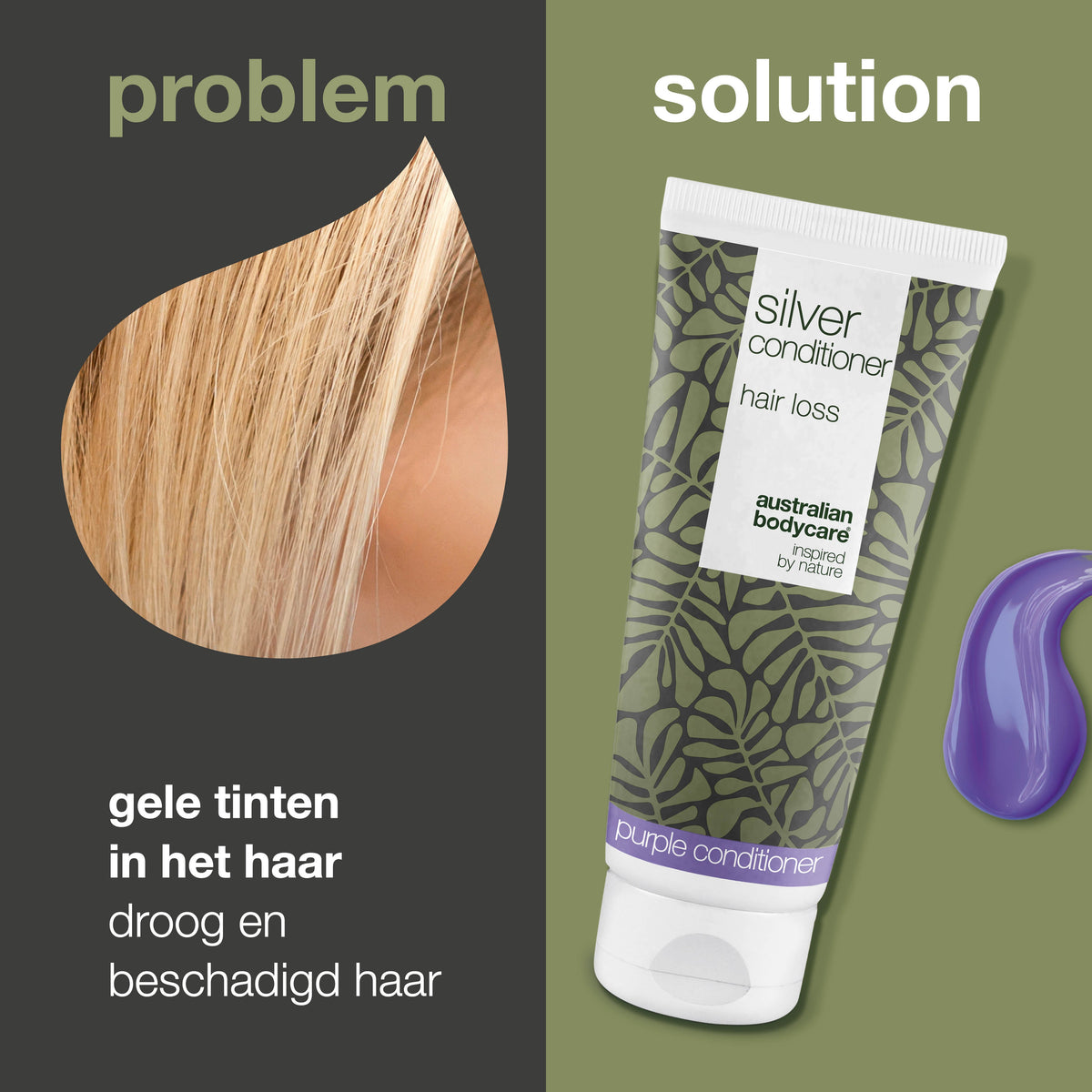Conditioner voor grijs en blond haar – Tegen haaruitval — Verzorg grijs en blond haar met Silver Conditioner. Vermindert haaruitval, neutraliseert gele tonen en laat het haar zacht en glanzend.