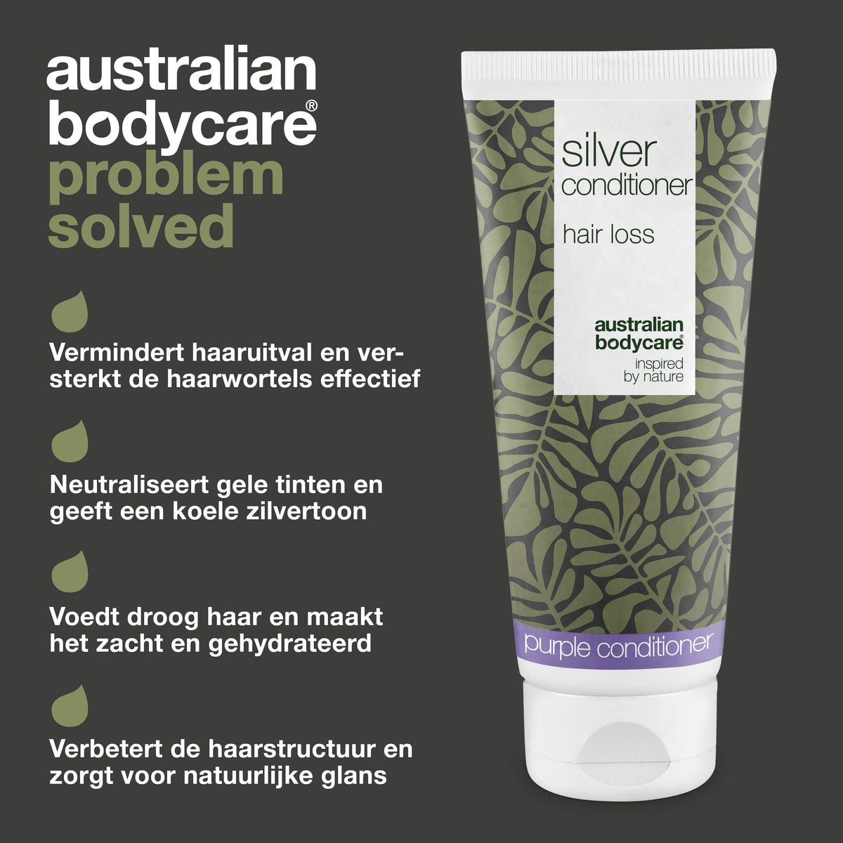 Conditioner voor grijs en blond haar – Tegen haaruitval — Verzorg grijs en blond haar met Silver Conditioner. Vermindert haaruitval, neutraliseert gele tonen en laat het haar zacht en glanzend.