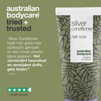 Conditioner voor grijs en blond haar – Tegen haaruitval — Verzorg grijs en blond haar met Silver Conditioner. Vermindert haaruitval, neutraliseert gele tonen en laat het haar zacht en glanzend.