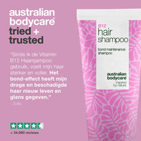 Vitamine B12 Haarshampoo – herstelt en versterkt beschadigd haar — Vitamine B12 Haarsjampoo voedt droog, beschadigd haar en beschermt met bond-effect. Bevat Vitamine B12, Elaya Renova™ en Glycerine.