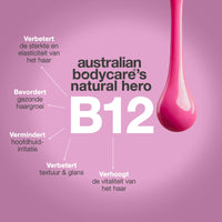 Vitamine B12 Haarshampoo – herstelt en versterkt beschadigd haar — Vitamine B12 Haarsjampoo voedt droog, beschadigd haar en beschermt met bond-effect. Bevat Vitamine B12, Elaya Renova™ en Glycerine.