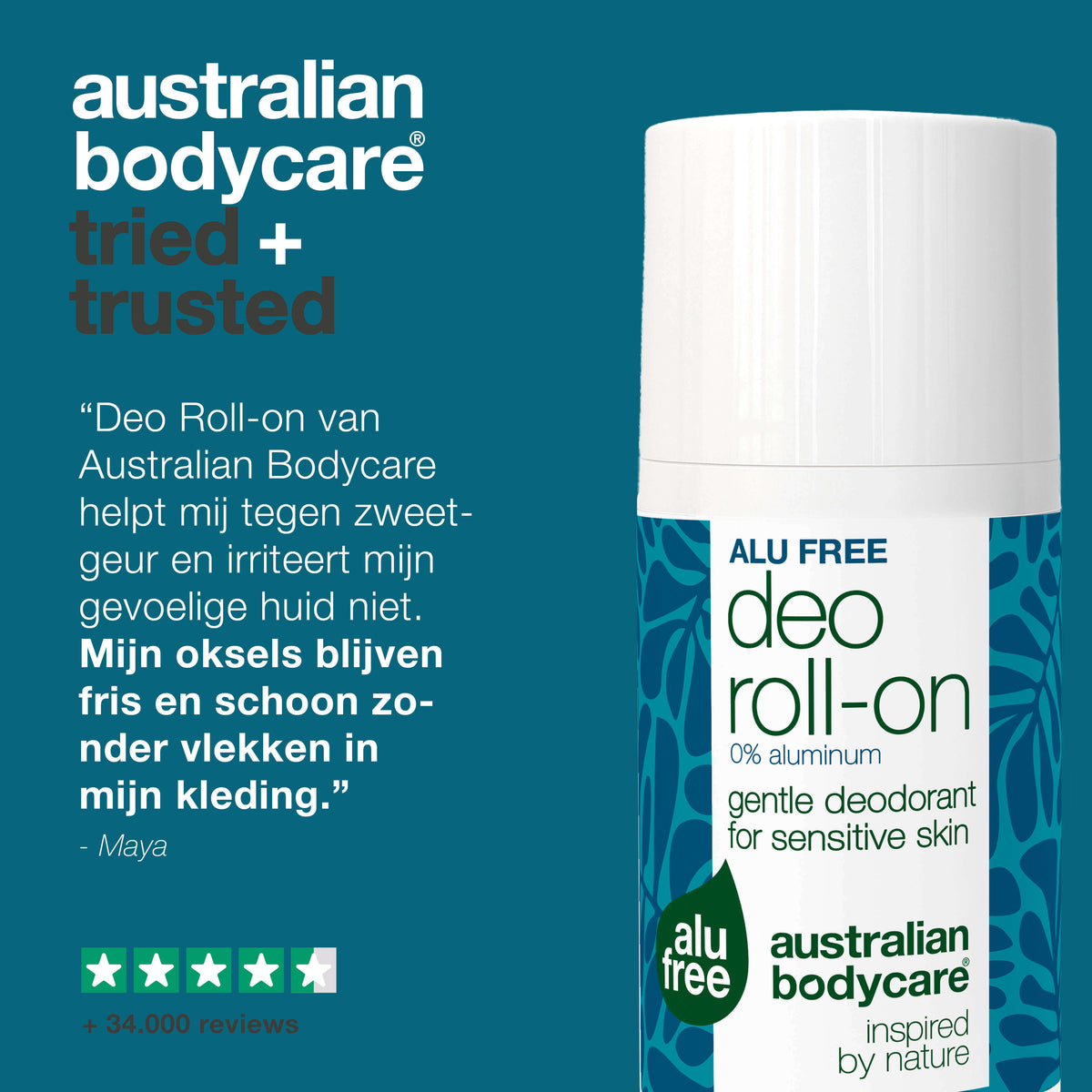 Natuurlijke roll-on deodorant zonder aluminium tegen zweetgeur — Deze aluminiumvrije deodorant houdt je fris en geurvrij, zonder vlekken of irritatie. Ideaal voor dagelijks gebruik.