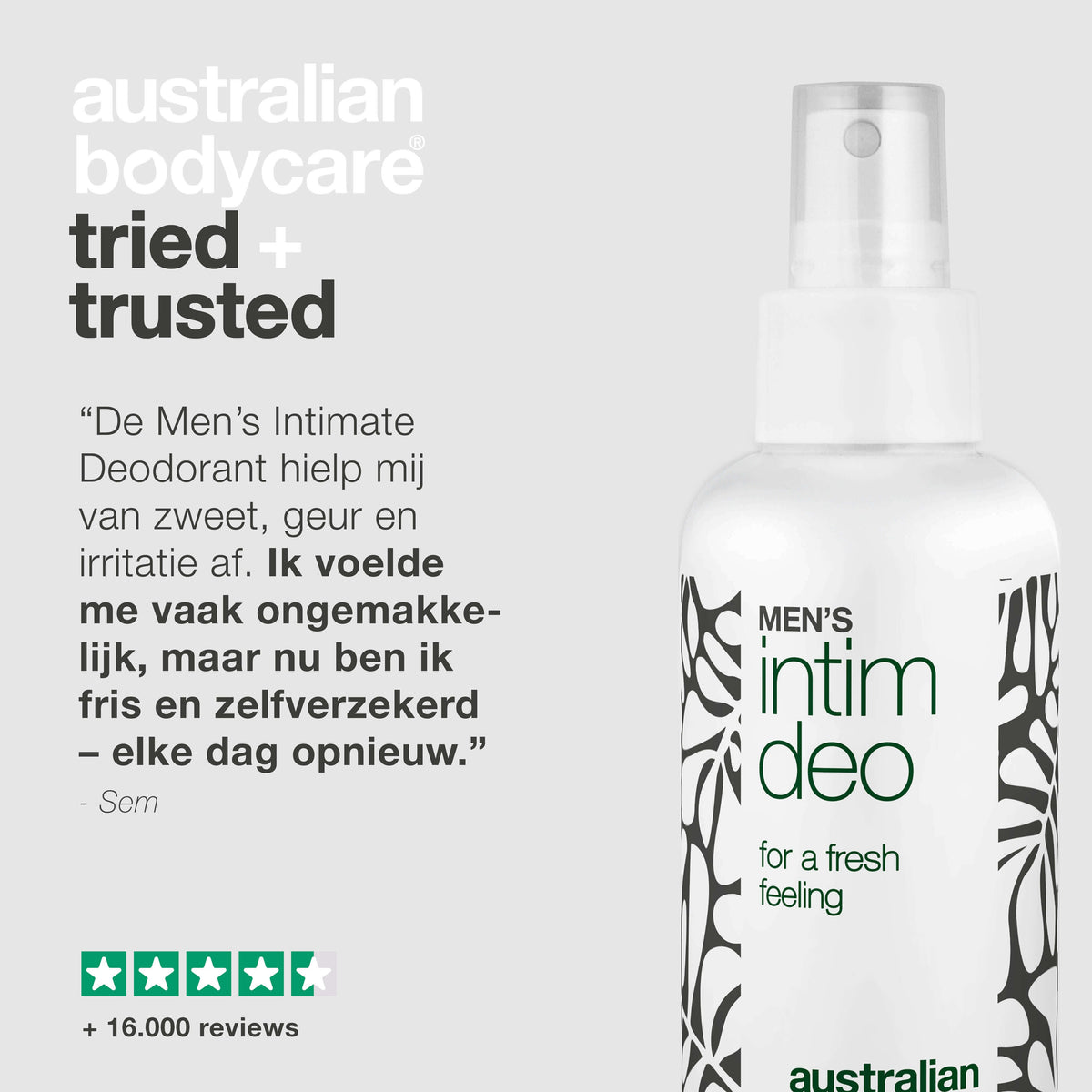 Intieme deo voor mannen tegen zweet, geur en irritatie — Intieme deo voor mannen helpt bij zweet, geur en jeuk. Houdt je fris en droog, de hele dag.