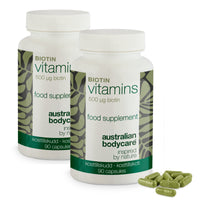 Biotine 500 µg – Dagelijks supplement met vitamine B7 – 90 stk. — Biotine 500 µg met vitamine B7 – voor dagelijks gebruik ter ondersteuning van huid, haar en slijmvliezen. Met biotine, alfalfa en cellulose.