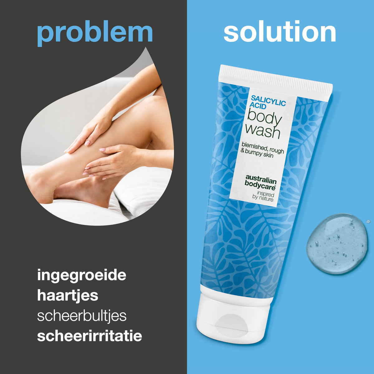 Salicylzuur Shave Wash tegen scheerirritatie en bultjes — Salicylzuur Shave Wash helpt bij roodheid en ingegroeide haartjes. Bevat salicylzuur (BHA), niacinamide en zink PCA.