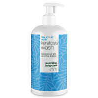 Keratosis Pilaris Douchegel – tegen ruwe en bobbelige huid — Keratosis Pilaris Body Wash tegen ruwe huid en bultjes door keratosis pilaris. Met salicylzuur, niacinamide en glycerine.