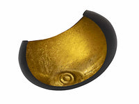 Fyrfadsstage – Moon, sichelform sort mat med guld