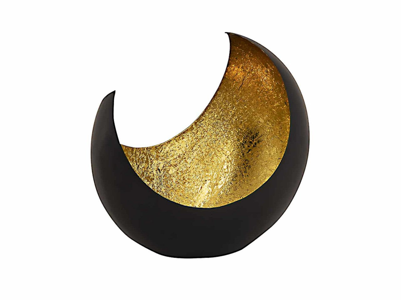 Fyrfadsstage sæt 16 stk. – Moon, sichelform sort mat med guld