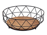Frugtskål sæt 16 stk. ø28 cm – Neo, sort metal