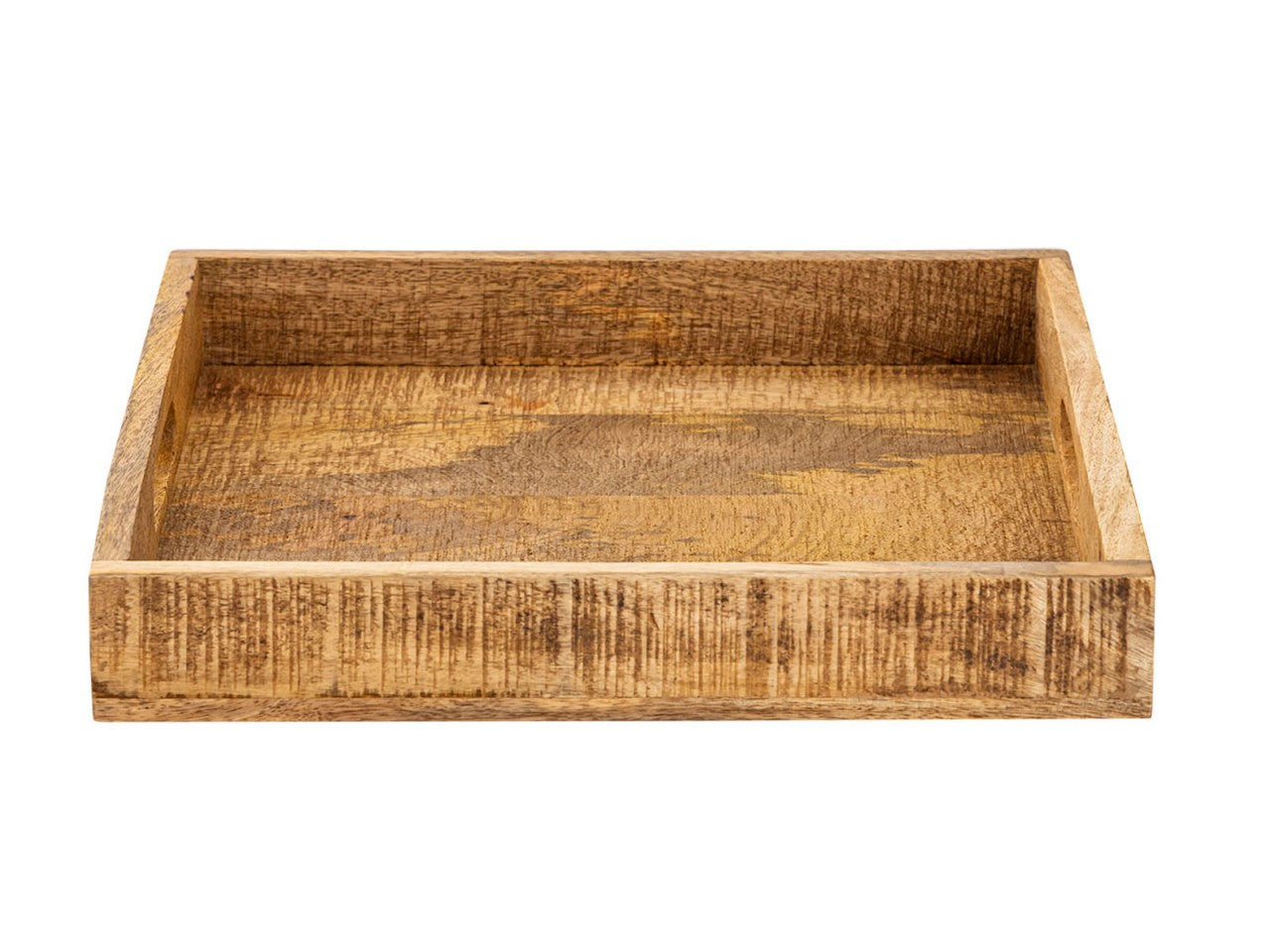 Kvadratisk serveringsbakke i mangotræ 40×40 cm