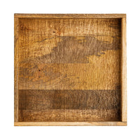 Kvadratisk serveringsbakke i mangotræ 40×40 cm
