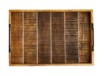 Serveringsbakke i mangotræ sæt 2 stk. 46×31 cm