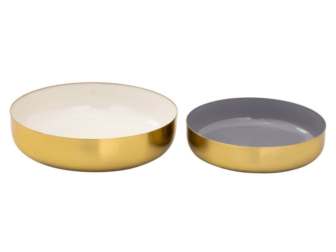 Dekorativ skål sæt 2 stk. – Glam, guld og emalje ø22/18 cm