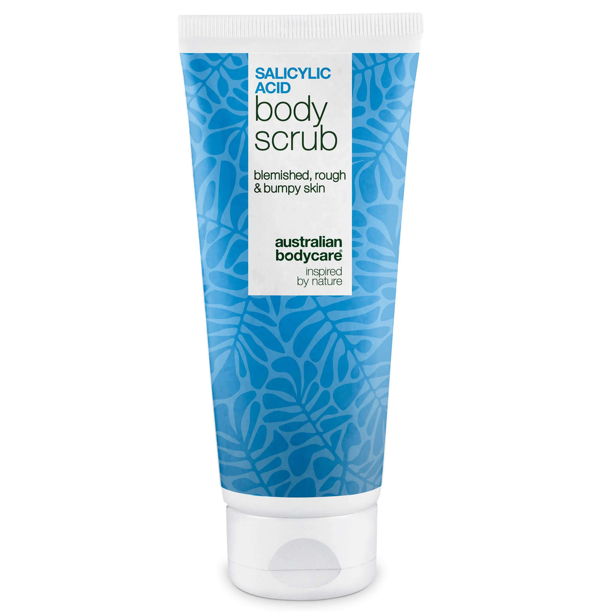 Lichaamsscrub met salicylzuur voor een zuivere en gladdere huid — Body Scrub met salicylzuur verwijdert puistjes en onzuiverheden. Bevat salicylzuur, glycolzuur, abrikozenpitpoeder en allantoïne.
