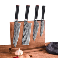 KATANA FIVE | Essential 5 pcs Knife set | 4 Knives with Magnetic Wood Block