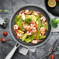 Tri-Ply 316 Frying Pan 32cm Double-Sided Honeycomb Skillet Silver
