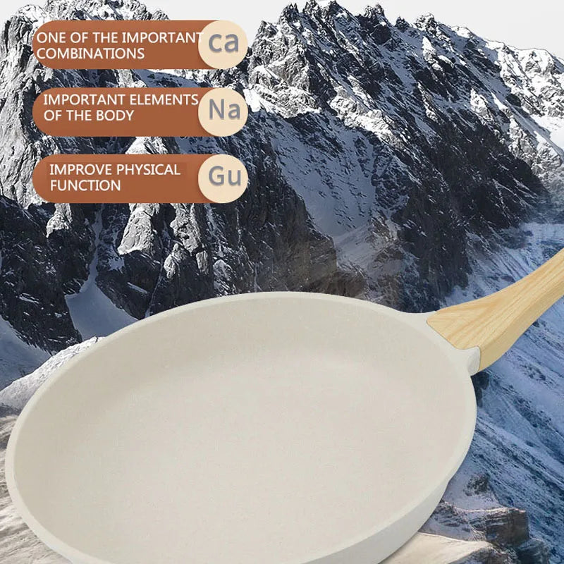28cm Non-Stick Ceramic Wok Pan Eco-Friendly Stainless Steel Cookware White