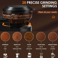 28-Setting Burr Coffee Grinder