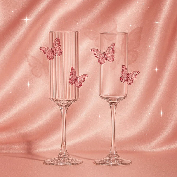 Butterfly Wine Glass Set
