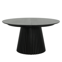 Round Extendable Dining Table Svendborg ø120/220 cm - Black Oak