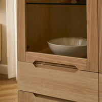 Highboard with LED Light Kerteminde - White Oil
