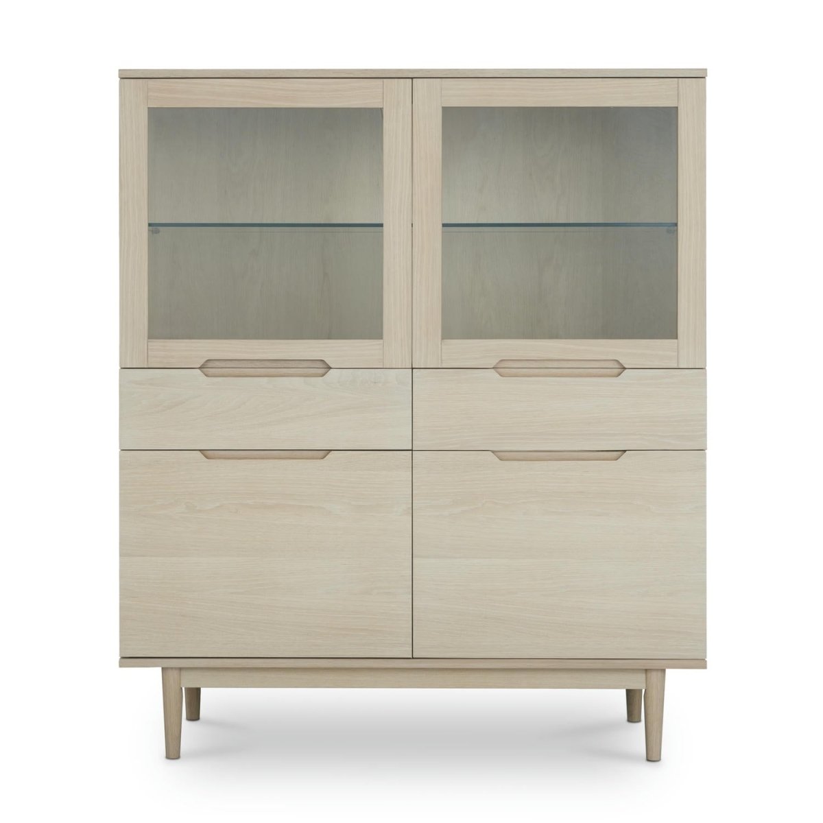 Highboard with LED Light Kerteminde - White Oil