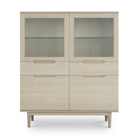 Highboard with LED Light Kerteminde - White Oil