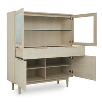 Highboard with LED Light Kerteminde - White Oil