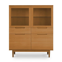 Highboard with LED Light Kerteminde - Natural Oil