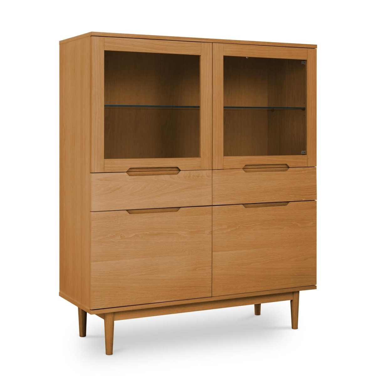 Highboard with LED Light Kerteminde - Natural Oil