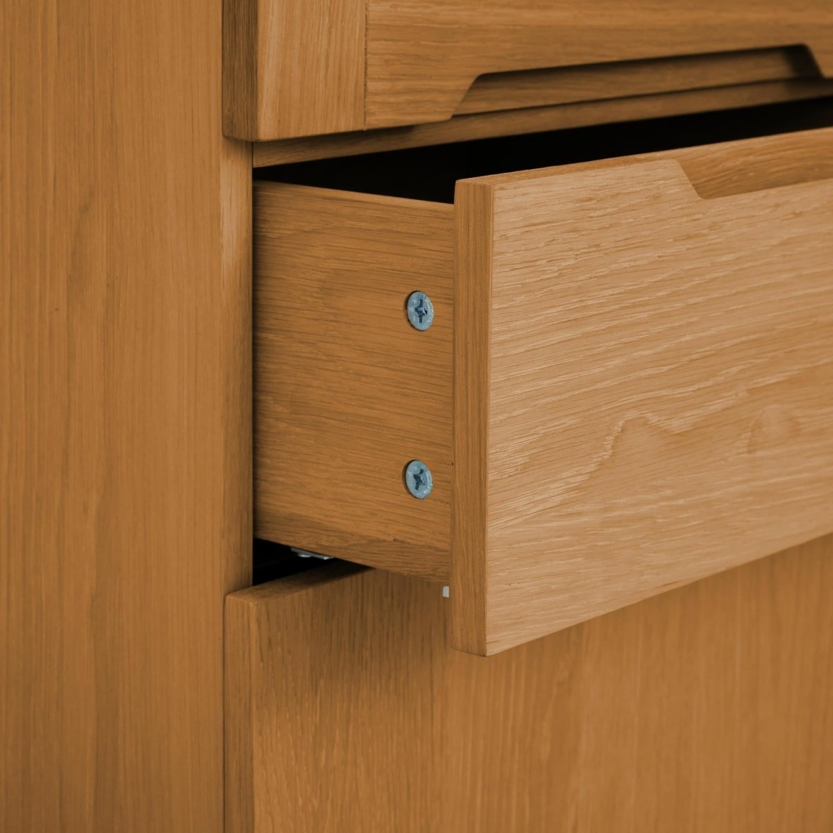 Highboard with LED Light Kerteminde - Natural Oil