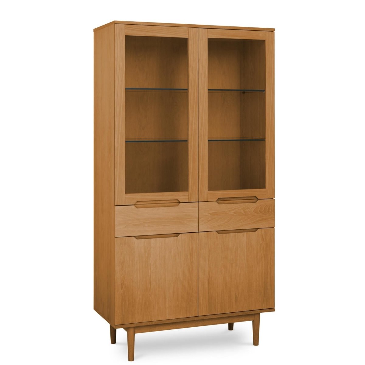 Display Cabinet with LED Light Kerteminde - Natural Oil