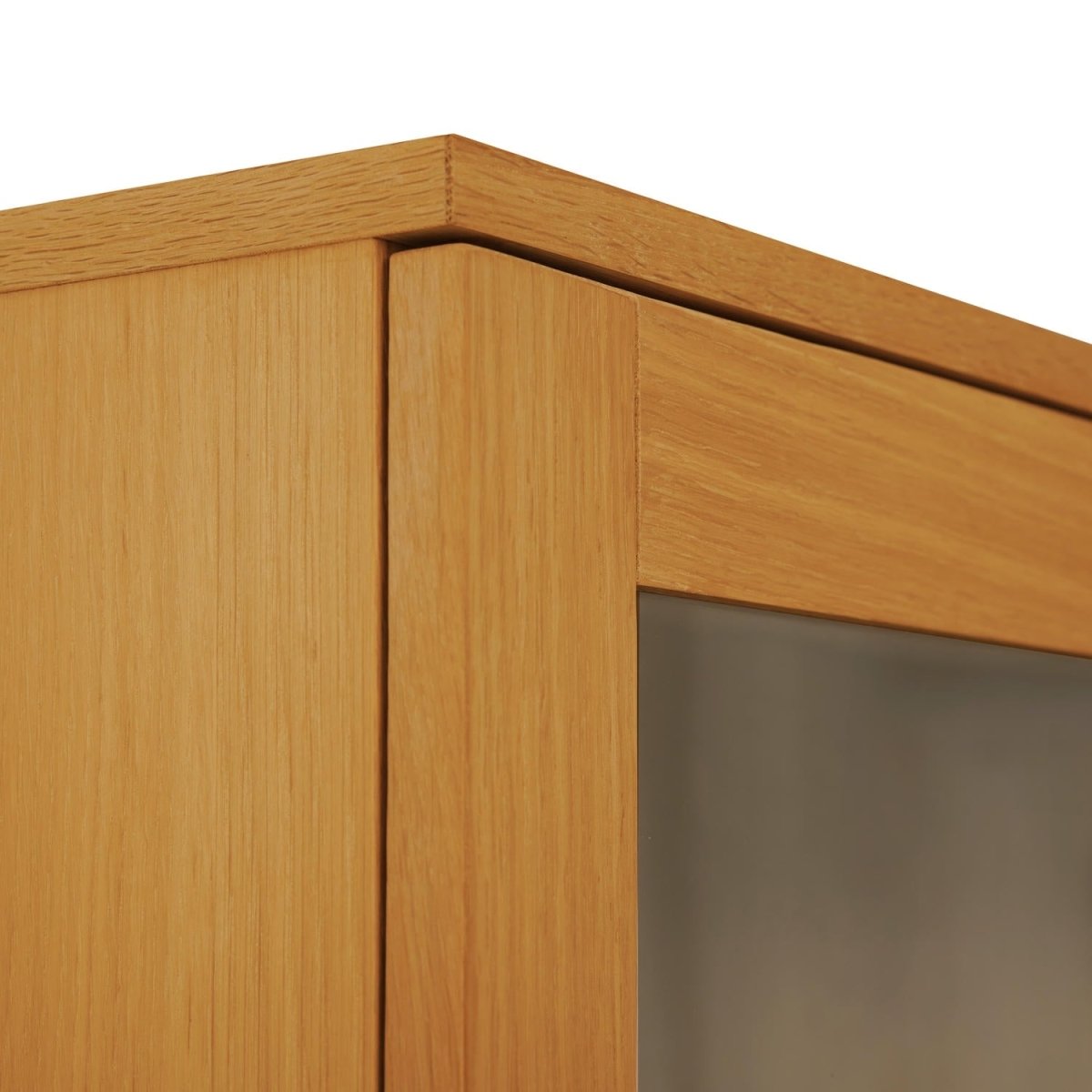 Display Cabinet with LED Light Kerteminde - Natural Oil