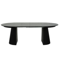 Round Extendable Dining Table Svendborg ø120/220 cm - Black Oak