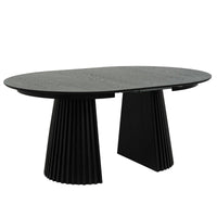 Round Extendable Dining Table Svendborg ø120/220 cm - Black Oak